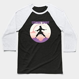 Strong Spirit Girl Silhouette Baseball T-Shirt